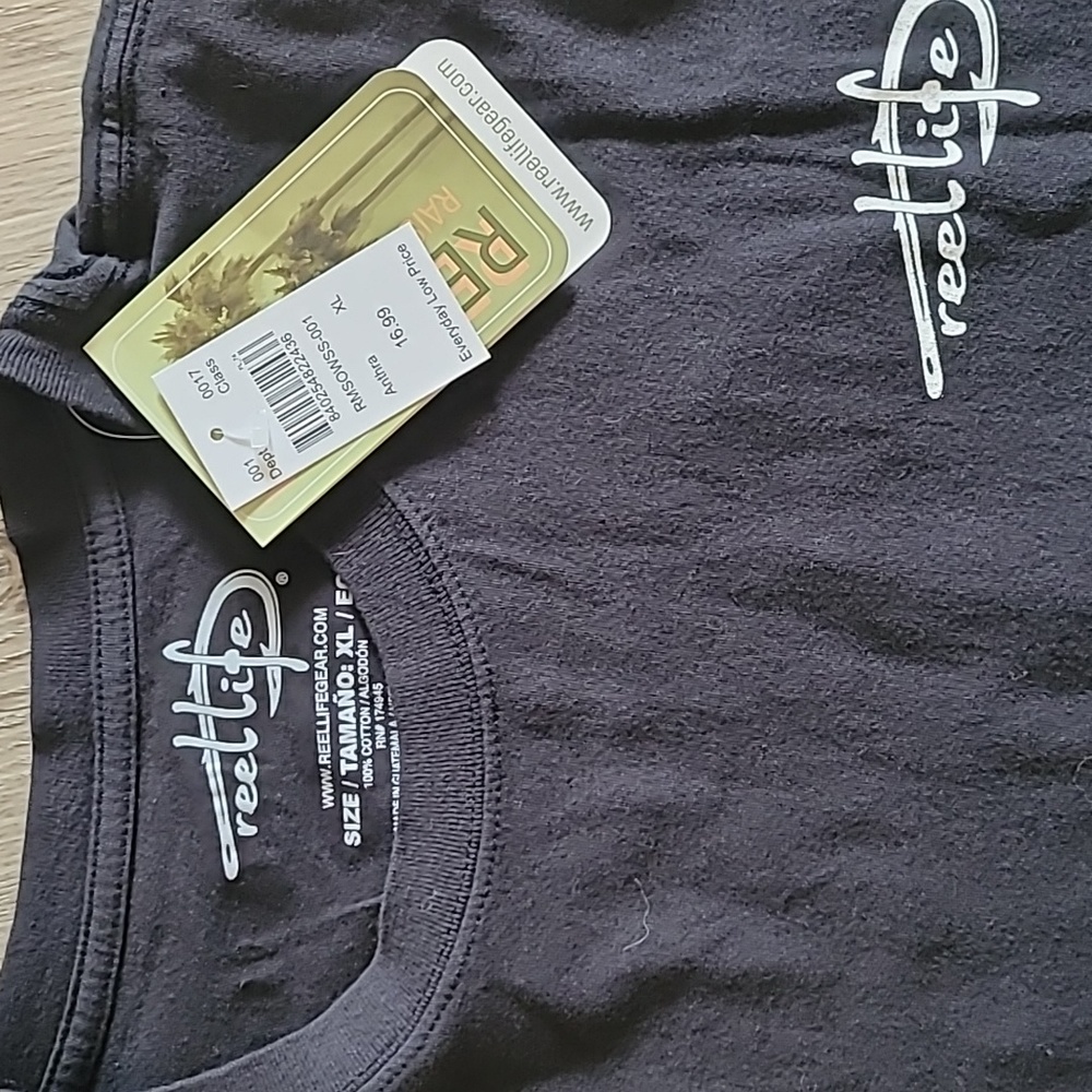 Men's Reel Life Short Sleeved T-Shirt Size Xtra Large - Picture 2 of 3